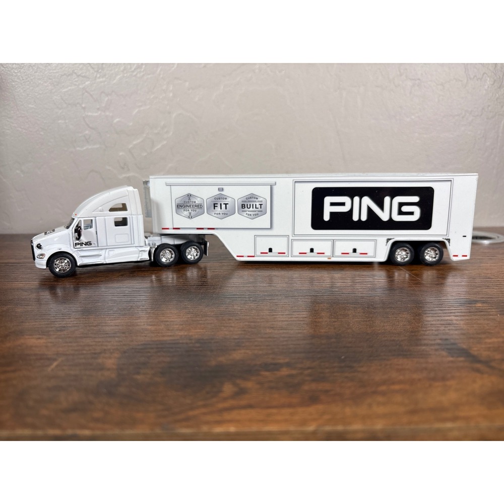 PING Golf Tour Equipment Semi Truck Trailer Die-cast White Collectible